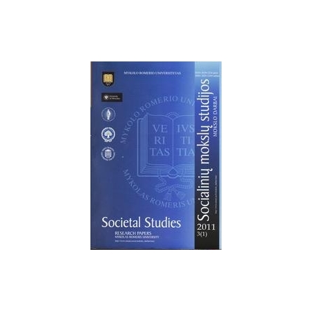 Socialinių mokslų studijos. Mokslo darbai. 2011, 3 (1)/ Autorių kolektyvas